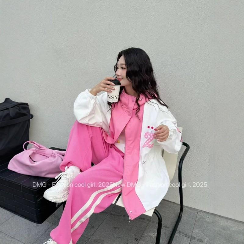 Womens Trench Coat 2026 Hooded Embroidered Streetwear Loose Fit Mid Length Jacket