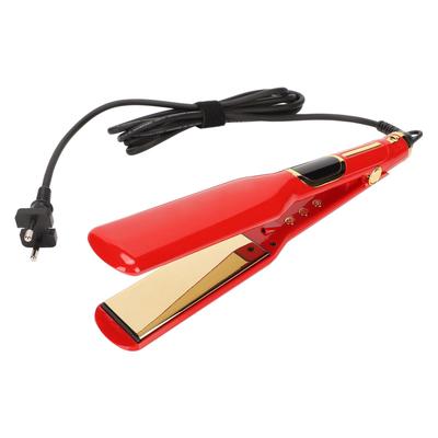 Electronic Hair Straightener Professional Curling Flat Iron Curler for Beauty Salon M Red