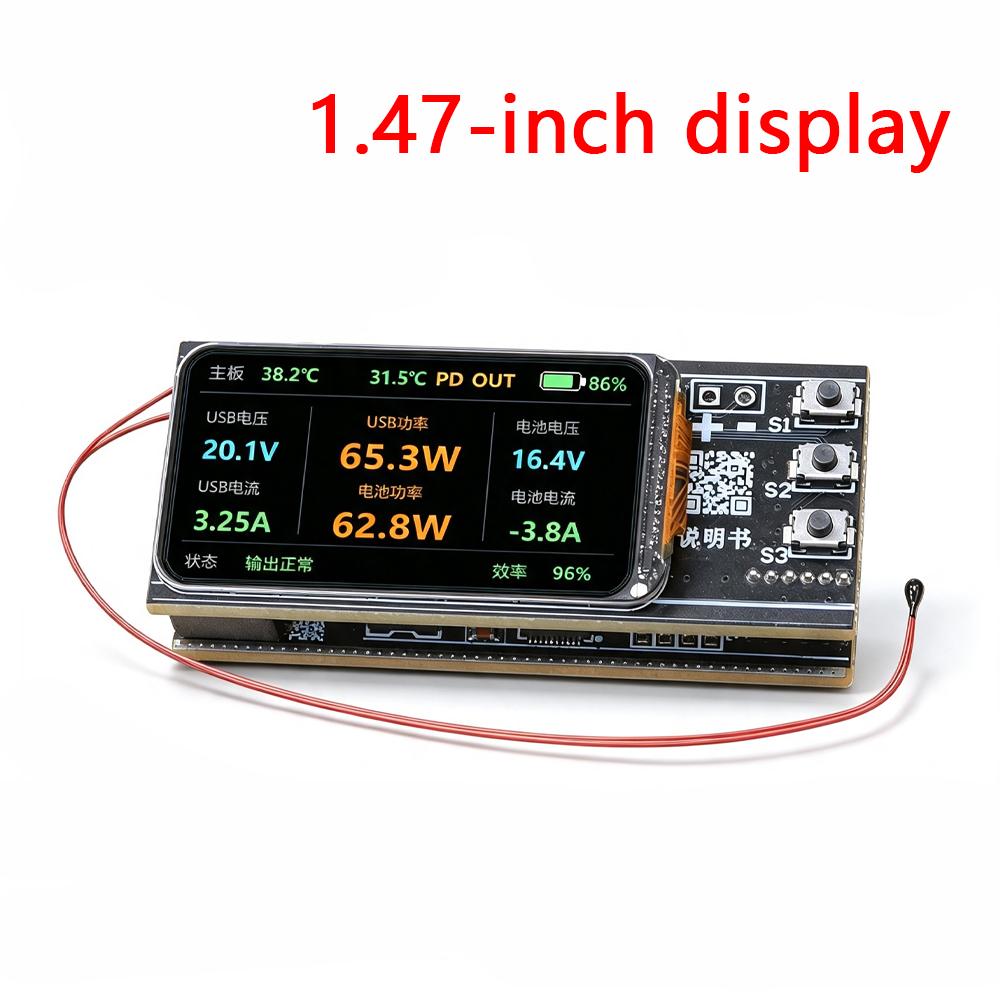 PD 140W Schnelllade-Modul 0,96 Zoll TFT IP2366 Buck-Boost 2-6S Li-ion Lade-/Entladeplatine Powerbank-Hauptplatine DIY-Kit