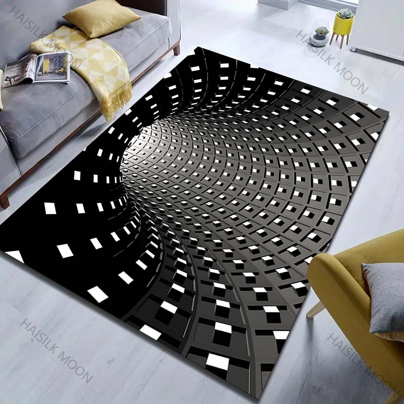 Stereoscopic 3D Illusion Pattern Carpet for Bedroom Living Room Bedside Sofa Floor Mat Modern Home Decor Area Rug Luxury Gift