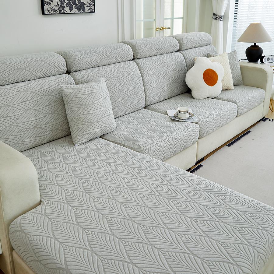 1 Pc Sofa Seat Cover Elastic Jacquard Slipcover For Living Room Easy To Clean Couch Cover A Pattern Of Latteart
