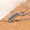 Fe-fe Phiten Titanium Necklace, Blue, Men's, Size 45, Set of 2 (Necklace and Kotobuki Jewelry Polishing Cloth)