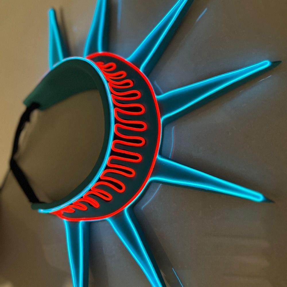 Fascia Luminosa Testa Statua della Libertà Mascherata Feste Cosplay Eventi Accessori Forniture per Feste