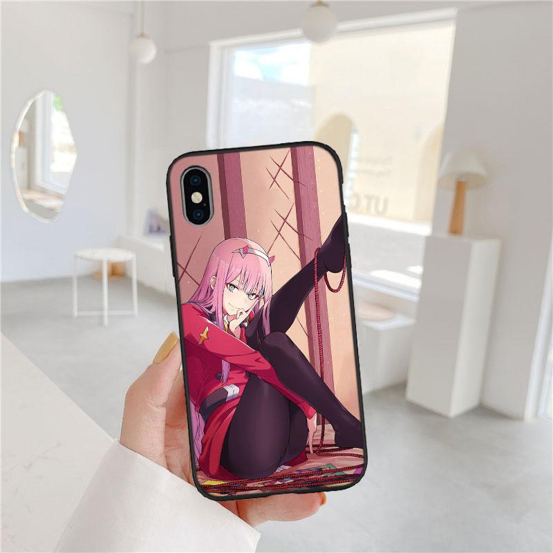 PP64 Zero Two Soft Shell Phone Case for Samsung Galaxy S20 S21 S22 Ultra FE + Plus A21S A22 A24 A25 A26 A30 A30S A31