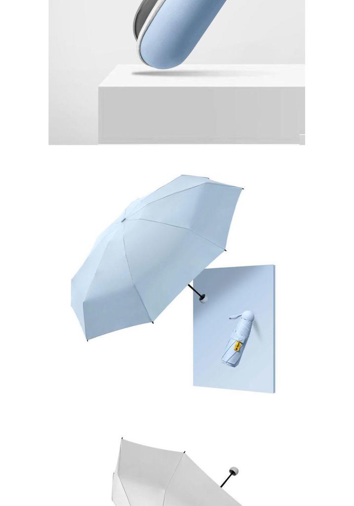 Compact Five-Fold Anti-UV Sunshade Umbrella for Men & Women - Waterproof, Sun/Rain Protection, Ideal for Business Gifts
