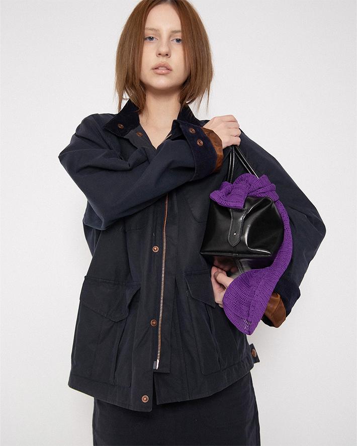 Atmyfingertip Folded Boston Bag Regular Black