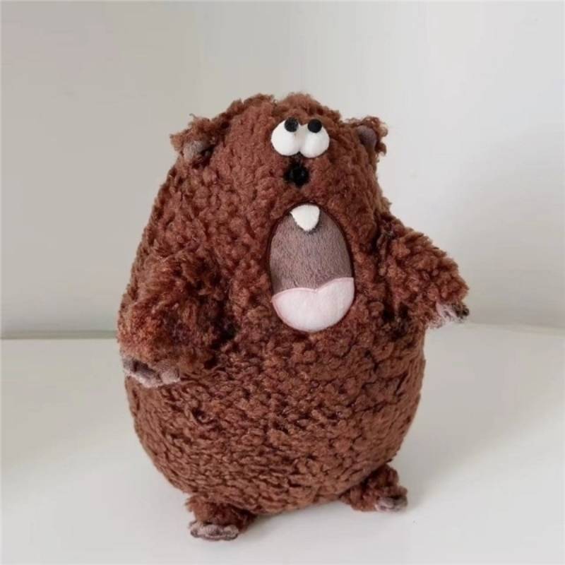 

Кричащий сурок короткая плюшевая игрушка мягкая набивная вышитая подушка диванная подушка 35cm