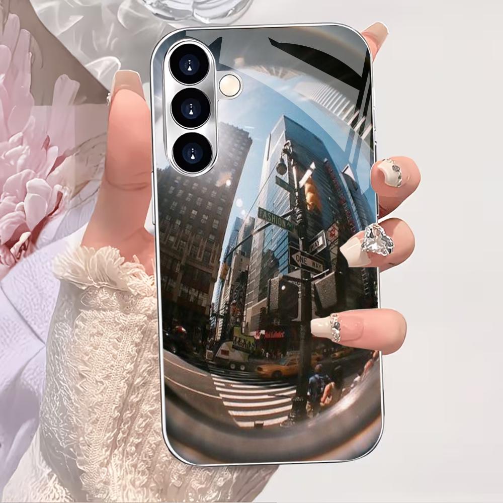Urban Mirror PhoneCase Simplicity High-end Electroplating Glass PhoneCase for Samsung Galaxy S26 S25 S24 S23 S22 FE,Ultra,Plus