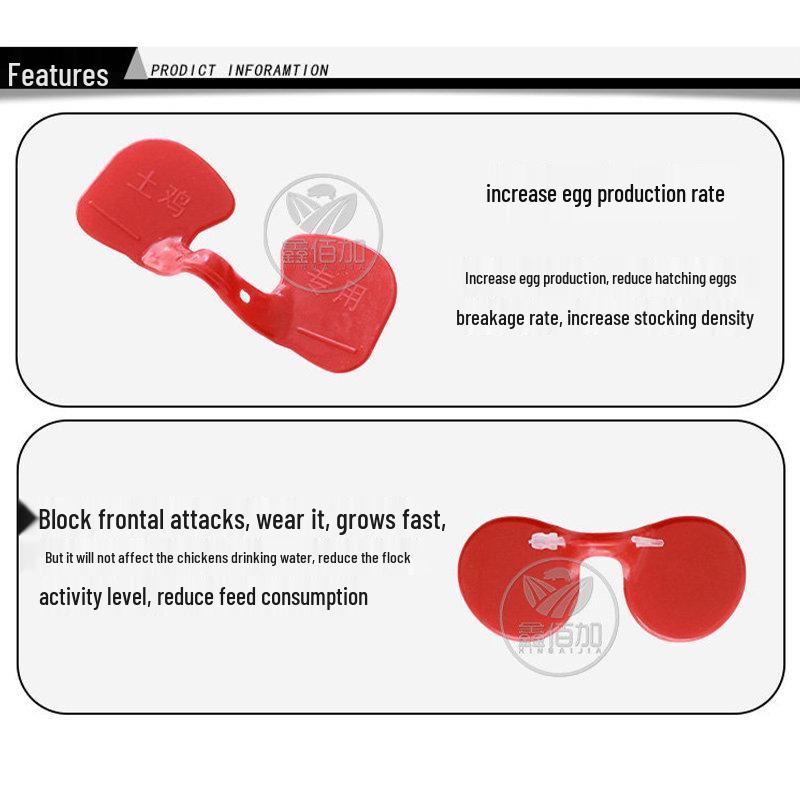Anti-Pick-Hühnerbrillen mit Anti-Kampfschild für Freilandhühner