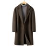 Autumn and Winter Woolen Coat Men's Medium and Long Over-knee Woolen Trench Coat Korean Version