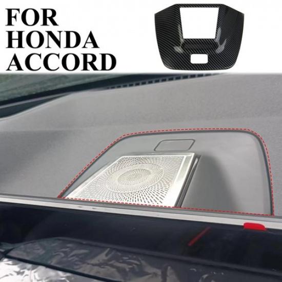 Carbon Fiber Style  interior Dashboard Speaker Trim Cover For Honda Accord +