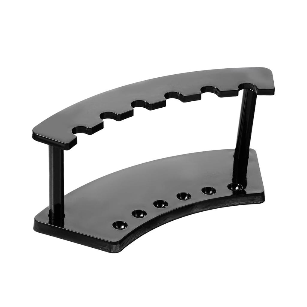 1pc,vertical 6-slot Pen Holder, Transparent Plastic Display Stand, Pencil Holder, Eyebrow Pencil Holder, Makeup Brush Holder