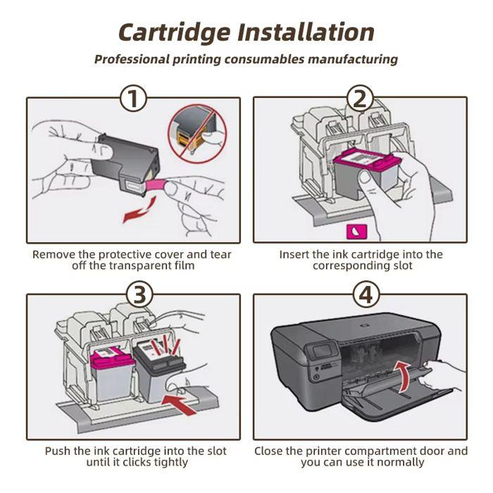 3 Stück 350XL 351XL Remanufactured Tintenpatronen für HP Patrone 350 351 XL DeskJet D4260 D4360 D4280 2 Schwarz und 1 Farbe