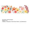 Watercolor Flower Pattern Window Sticker, Transparent Electrostatic Adhesion Glass Decal, Waterproof Scratch-Resistant Decorative Film