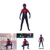 Costum Cosplay Spider-man Miles Morales Pentru Adulți Și Copii Salopetă Și Glugă din Fibră de Poliester Incluse