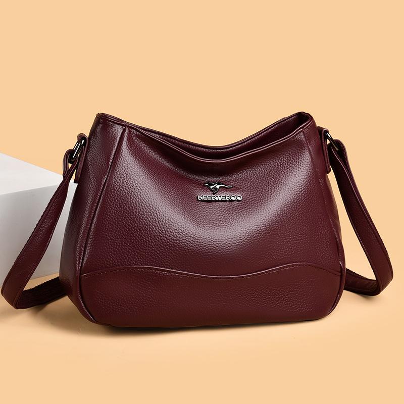 High-end Single-shoulder Bag Made of Soft Leather, Suitable for Casual Wear, Fashionable and Large-capacity Crossbody Bag Casually