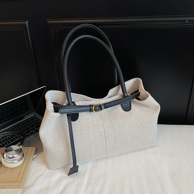 

New underarm big bag women s new trendy new retro handbag large capacity commuter shoulder cloth bag чёрный