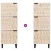 Highboard with Door White Washed Surface 40 x 33 x 110 cm