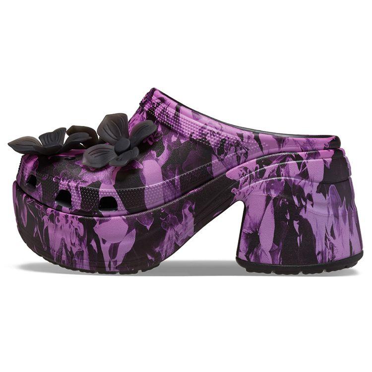Crocs Mermaid Print Clogs Sandals Women Footwear Black 209686-0C4