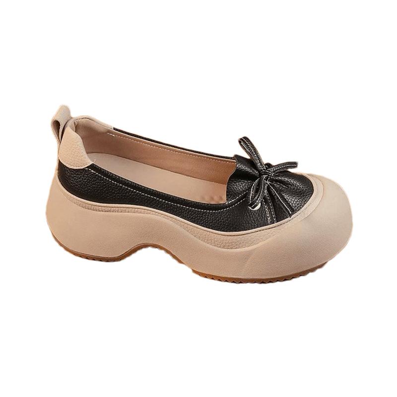 Bow Shallow Women Platform Mary Janes Shoes Designer Mid Heels Casual Shoes Autumn 2024 New Sandals Walking Ladies Chaussures