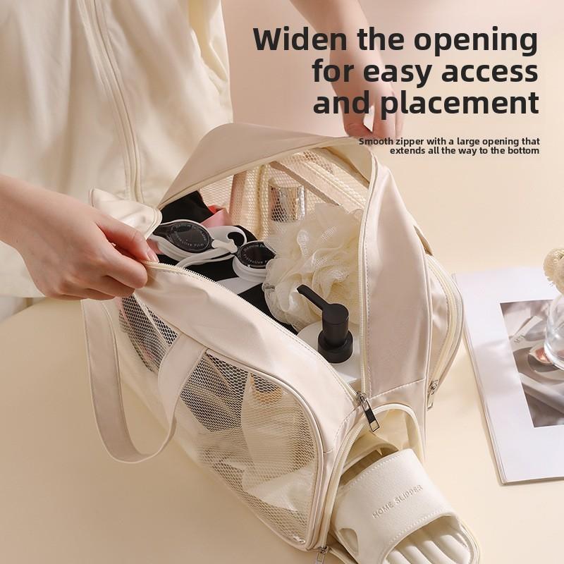 Urban Minimalist Waterproof Pvc Travel Organizer With Dry Wet Separation For Gym And Beach Use