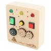Wooden Sensory Board Switch Toy Red Green Light Switch Board Game Educational Early Learning for