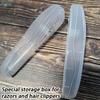 Transparent Plastic Razor Travel Case, Portable Shaver Protective Cover with Ventilation Slots for Travel & Bathroom