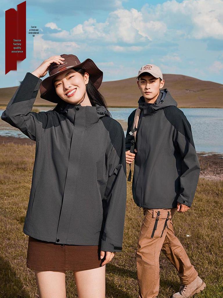 Unisex Windproof Jacket: Outdoor Sports, Team Uniform, Mountaineering, Spring & Autumn Style with Printed Logo