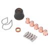 Kit de Accesorios para Soplete de Corte por Plasma de 13 Piezas Consumibles Partes Electrodos Boquillas Puntas Guía Espaciadora Gas