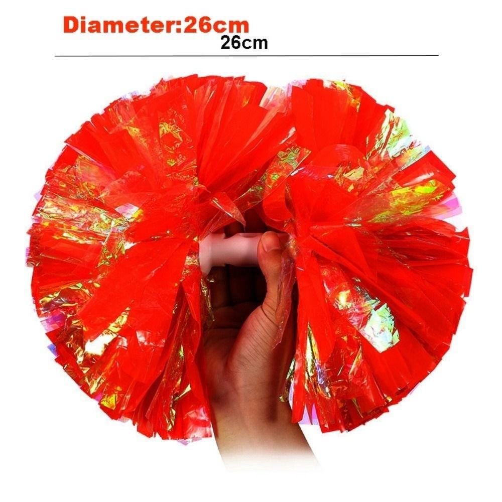 New 26cm Kids Game Pom Poms PET Multicolors Cheerleader Holding Flowers Come On Props Sports Match Vocal Ball Club Supplies