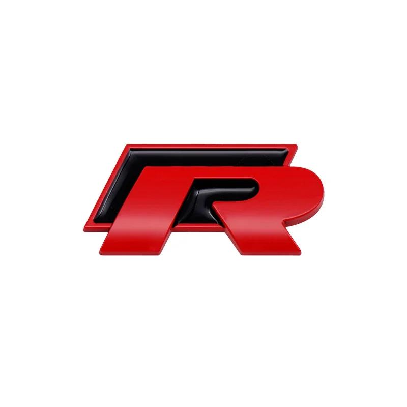 2025 Hot R Logo Emblem Car Metal Body Tail Trunk Sticker Accessories For Volkswagen Tiguan Bora POLO PASSAT CC Touran GOLF Jetta