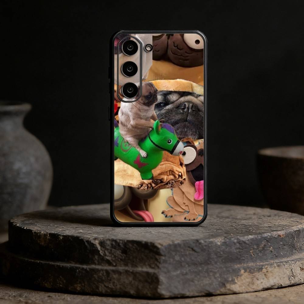 

Pug Dog Funny Cartoon Phone Case For Samsung Galaxy A20,21s,22,31,32,52,53,72,73,80,91 Soft Black Shell Samsung a32 5g
