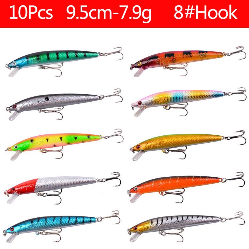 Mixed Fishing Lure Kits Crankbait Minnow Popper Lure Bass Baits wobbler Set Lifelike Fake Fishing bait Tackle