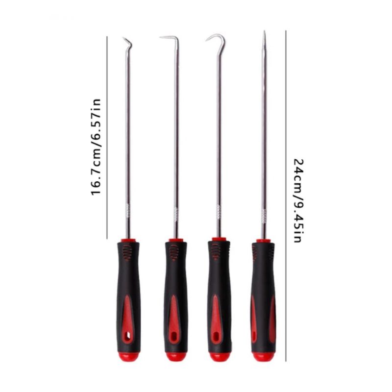 4 buc Set de etanșări și cârlige auto Auto Oil Seal/O-ring Seal Garnitură Pick Hook Puller Remover Anvelope Stone Cleaning Auto Maintenance Tools