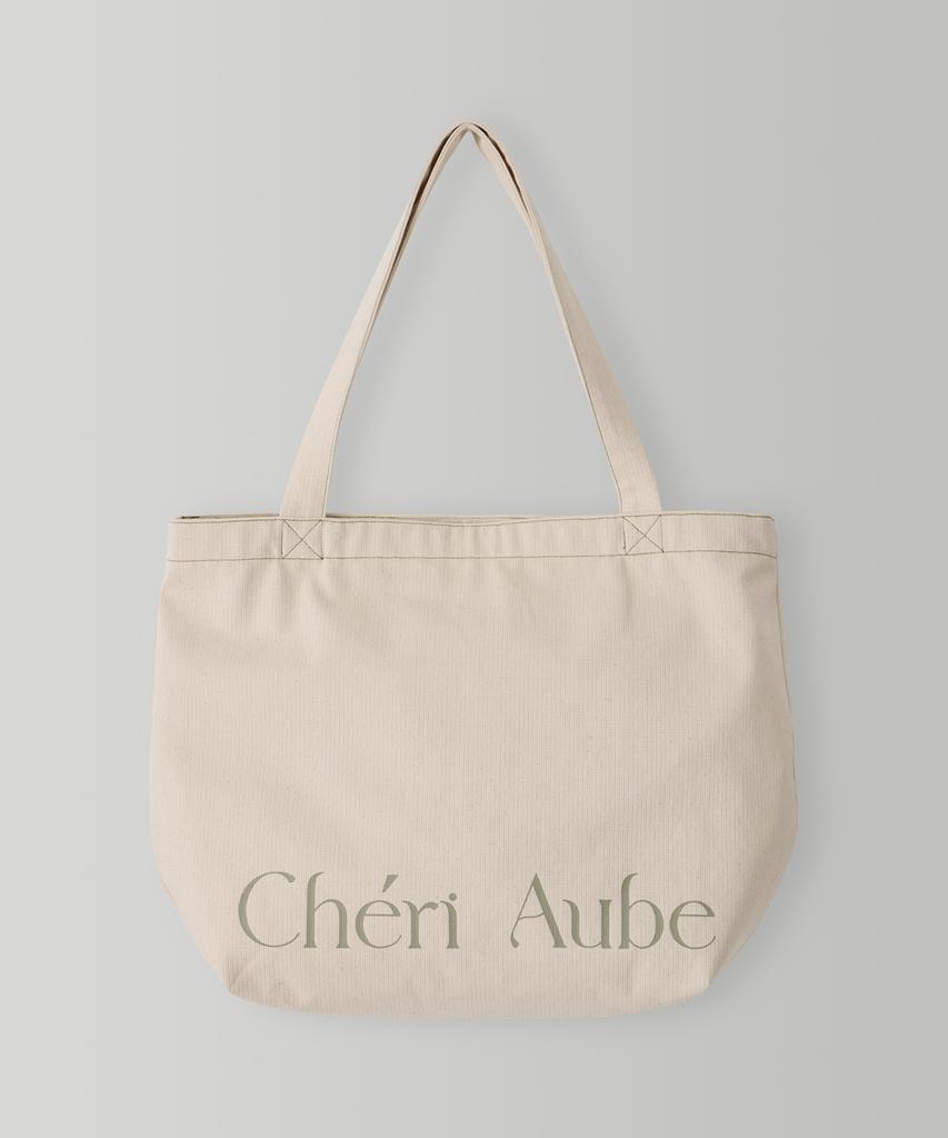 Cheri Aube Bouquet Eco Bag - Cream