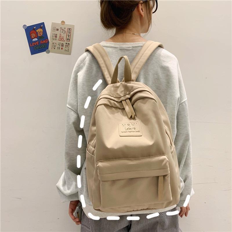 Nylon Backpack Junior High School Student Schoolbag Female Large Capacity Outdoor High School Student Backpack