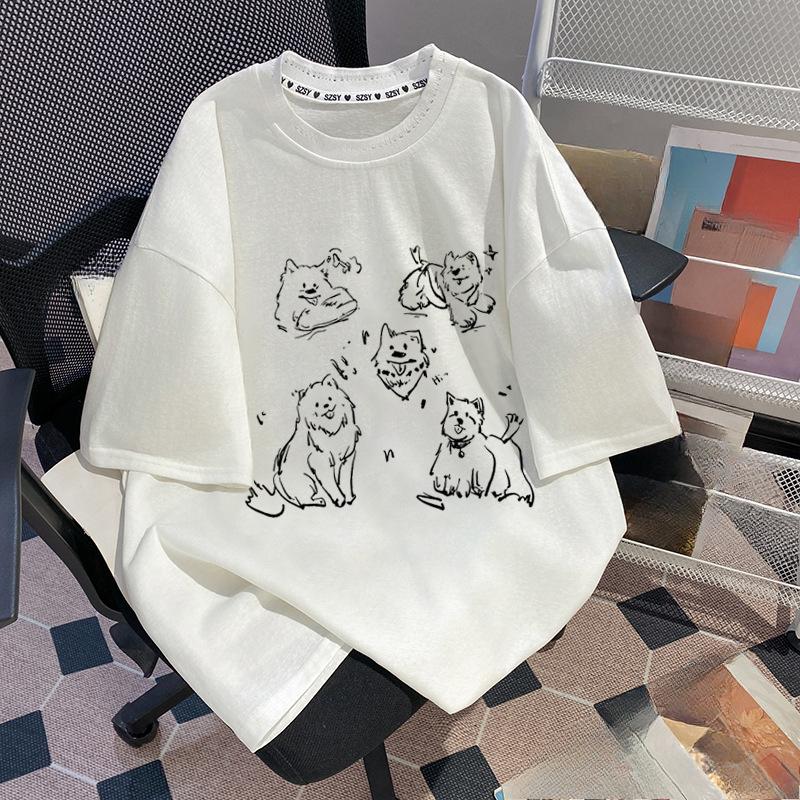 Extra-large Cartoon Printed Short-sleeved T-shirt and Sun-protective Clothing
