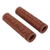 1 Pair Bike Handlebar Grips Brown Rubber Universal Shock Resistance Ergonomic Comfortable Bike Handle Grips for Bicycles Folding Bikes