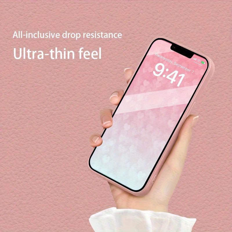 Motif dégradé Ombre de Lumière Cœur d'Amour Peinture Métallique Étui en Verre Pour iPhone 11 12 13 14 15 16 17 Pro Max Plus 16E 17Air Coque