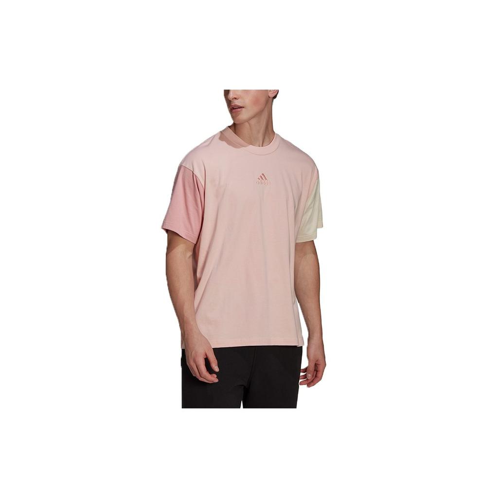 adidas T Shirts Unisex Pink Crew Neck Moderate Straight Fit HU0121