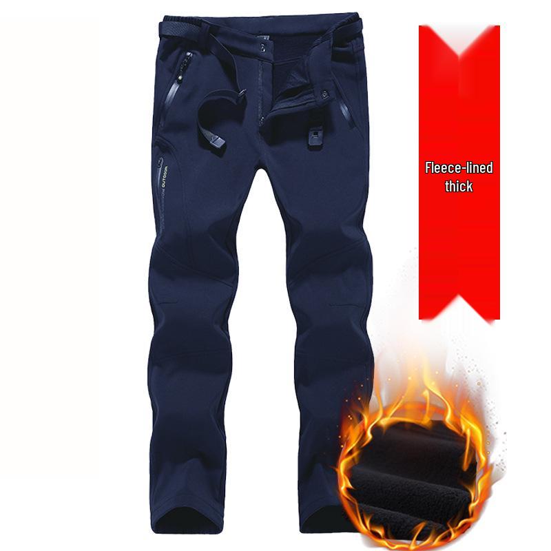 Winter Fleece-Lined Windproof Waterproof Hiking Pants for Men & Women – Softshell, Warm, Ideal for Couples