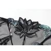 Summer Cherry Embroidery Bra Large Size Transparent Mesh Temptation Underwear Ultra-thin Sexy Ladies Bra Set