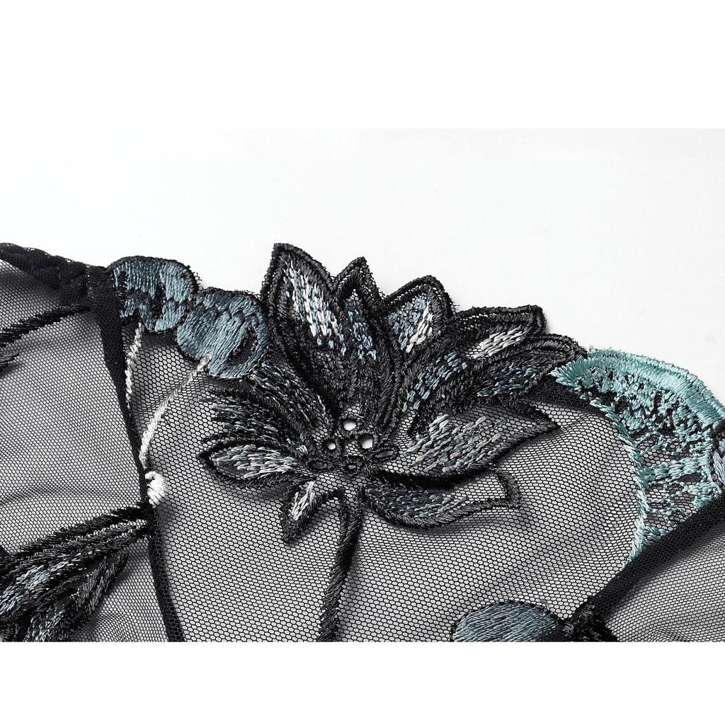 Summer Cherry Embroidery Bra Large Size Transparent Mesh Temptation Underwear Ultra-thin Sexy Ladies Bra Set