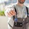 1set Aluminium Metal Luggage Id Tags Key Ring Labels Blue Numbers for Home Office Hotel Organization