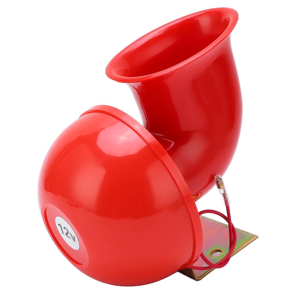 Autohupe, 150 dB, rotes Lufthorn, elektrisches Bullenhorn, Kuhklang, Metallhupe für LKW, Zug, Boot, Motorrad, Auto