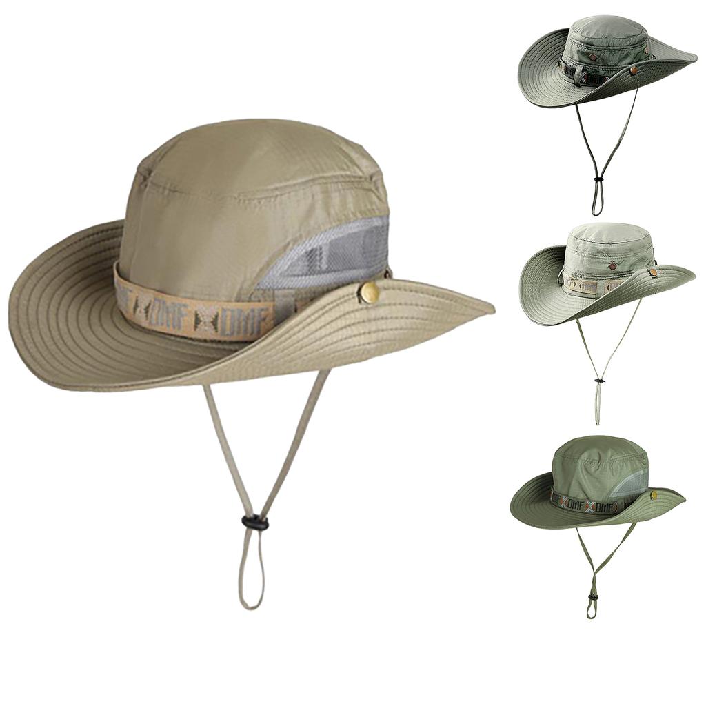 Sonnenhut für Männer Frauen Sommer Sonnenschutz Faltbar Breiter Rand Fischerhut für Outdoor Camping Strand Wandern Angeln