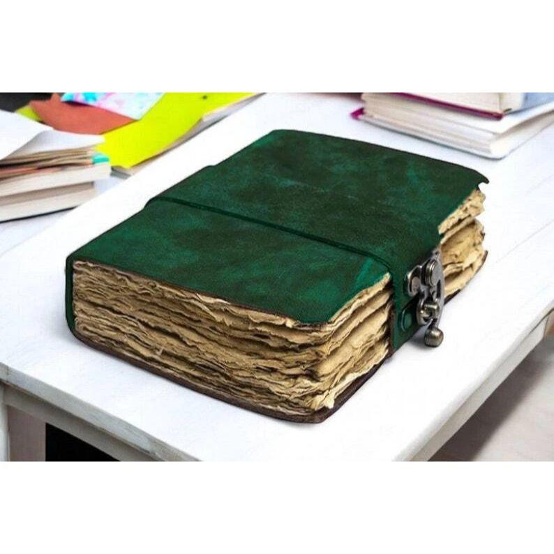 Handmade Leather Journal Notebook Vintage Diary Rustic Paper Gift for Writers