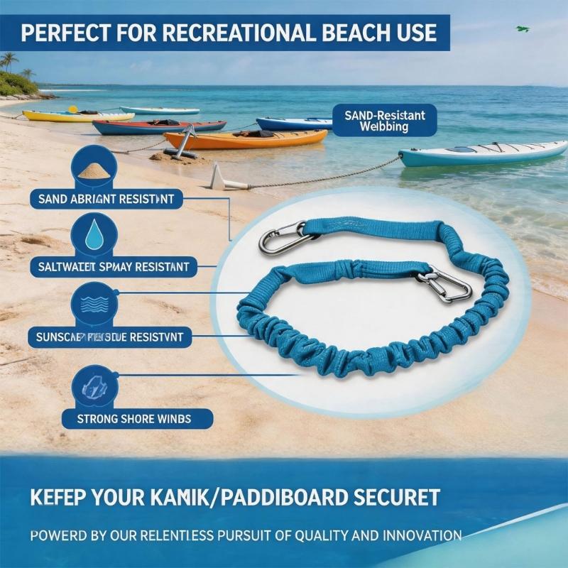 Boats Bungees Dock Line, Elastic Boats Bungees Mooring Line, Two Clip End and Protective Outer Sleeve for Water Sports Gear