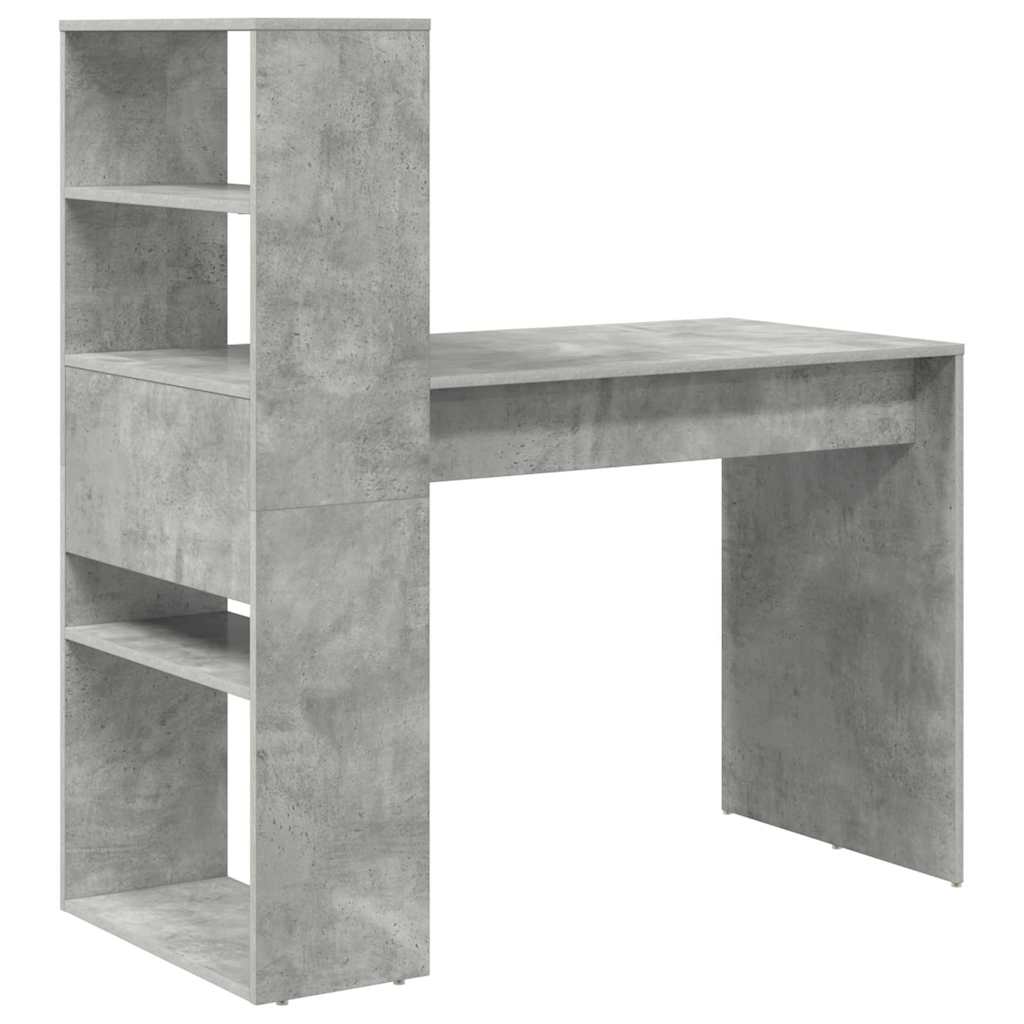 Concrete Grey Desk 113 X 54 X 120 Cm Particleboard