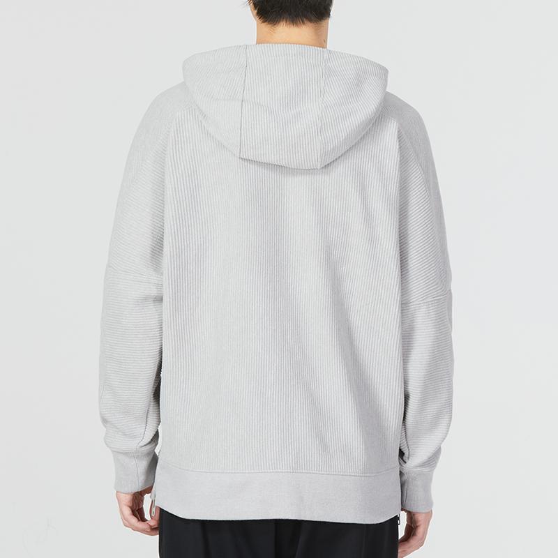 Under Armour Ottoman Fleece Hoodie Men Tops Grey 1373878-558